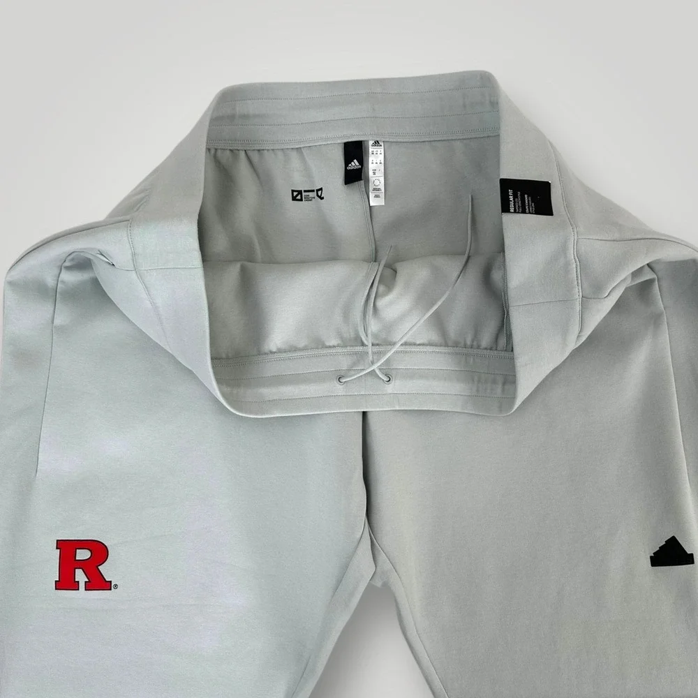 NEW Rutgers Scarlet Knights Jogger Pants Mens 4XL Gray NCAA Adidas ZNE AEROREADY